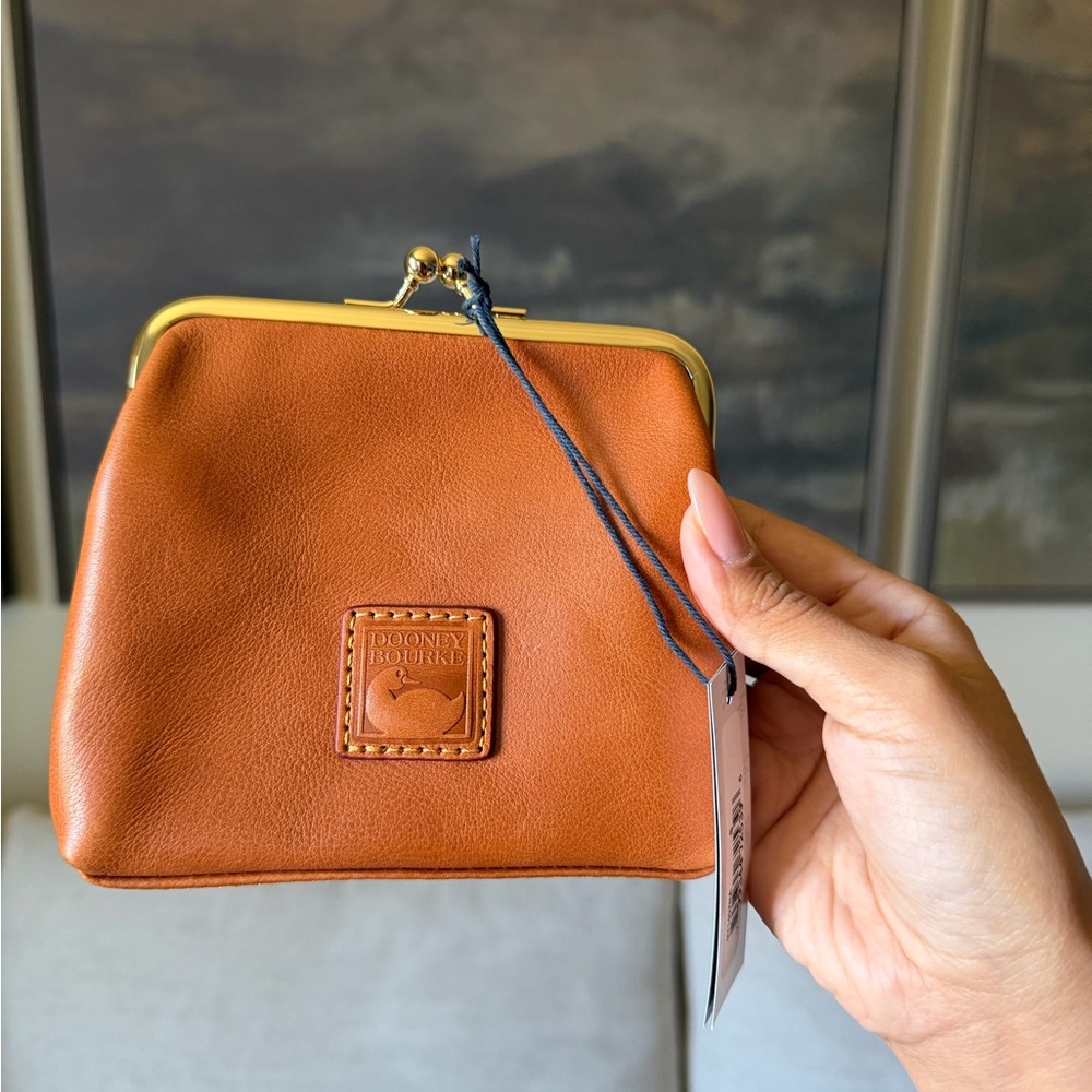 Dooney & Bourke Leather Kiss-Lock Coin Pouch